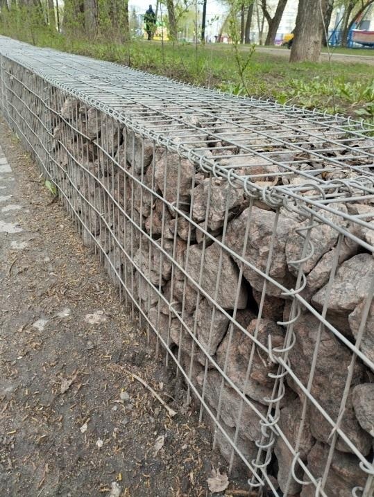 Габионы в городском ландшафте