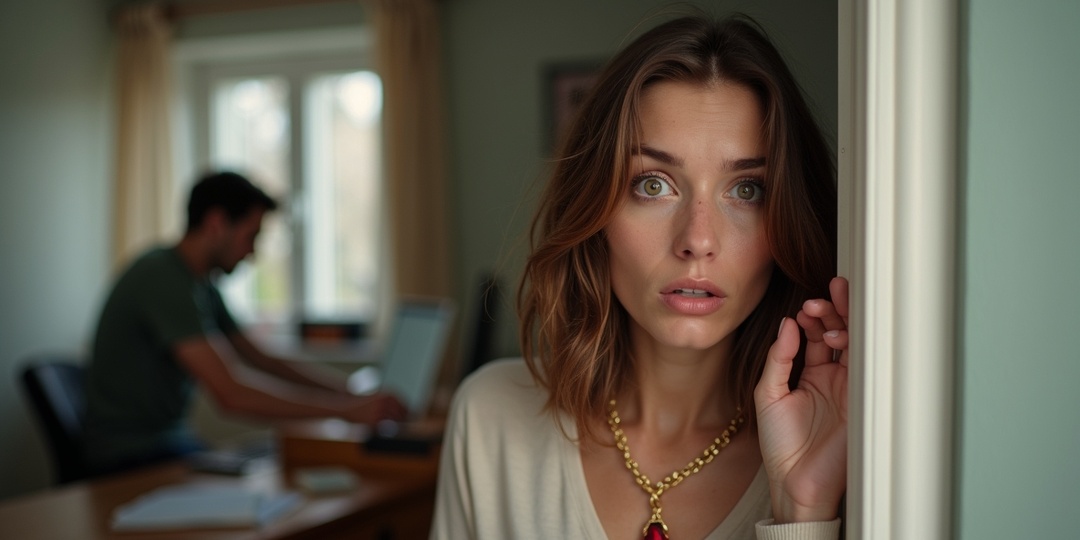 Инна вернулась из магазина через 20 минут и застала мужа, прячущего женское колье в ящик стола