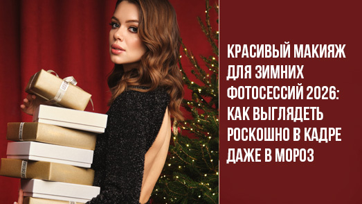 Красивый макияж для зимних фотосессий 2026: как выглядеть роскошно в кадре даже в мороз