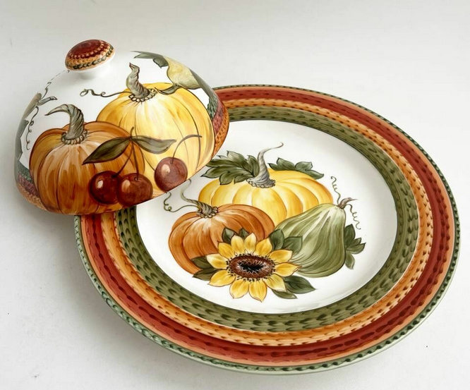 Первая новинка. Блинница "Тыквы", фарфор