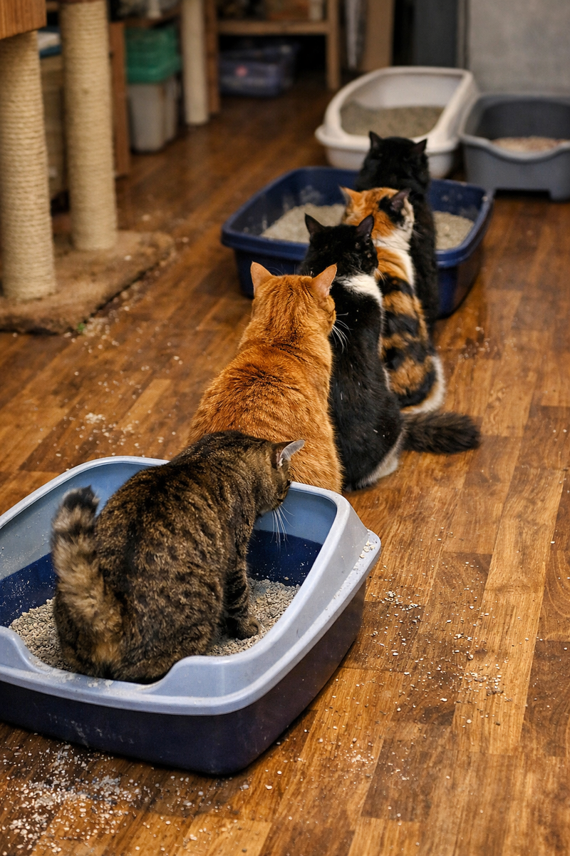 Очередь в туалет.