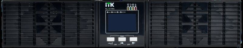 ИБП ITK ELECTRA OR однофазный онлайн 1кВА/1кВт 2U LCD-дисплей 24VDC 6xC13 c АКБ 2х9AH USB EPO RS232 SNMP слот Rack/Tower