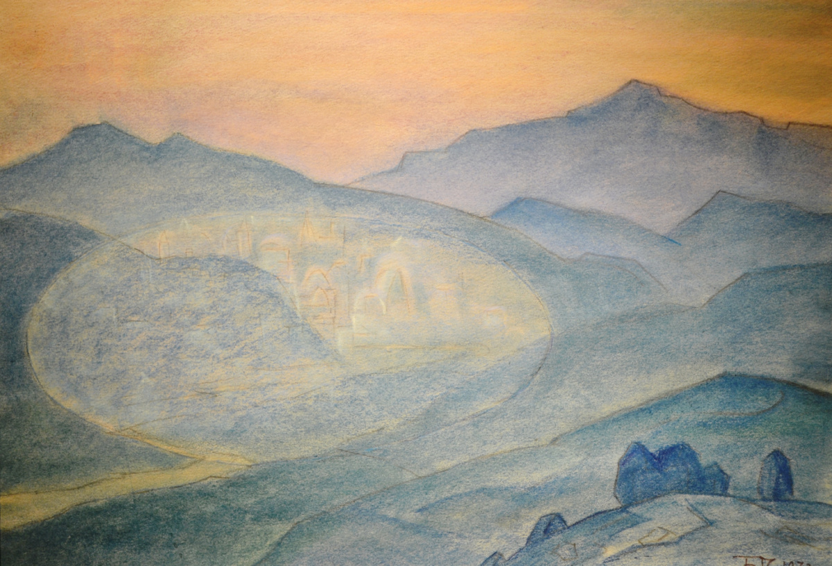 Смирнов - Русецкий Борис Алексеевич (1905 - 1993). "Новый город", 1973. Из частного собрания. Фото автора канала 