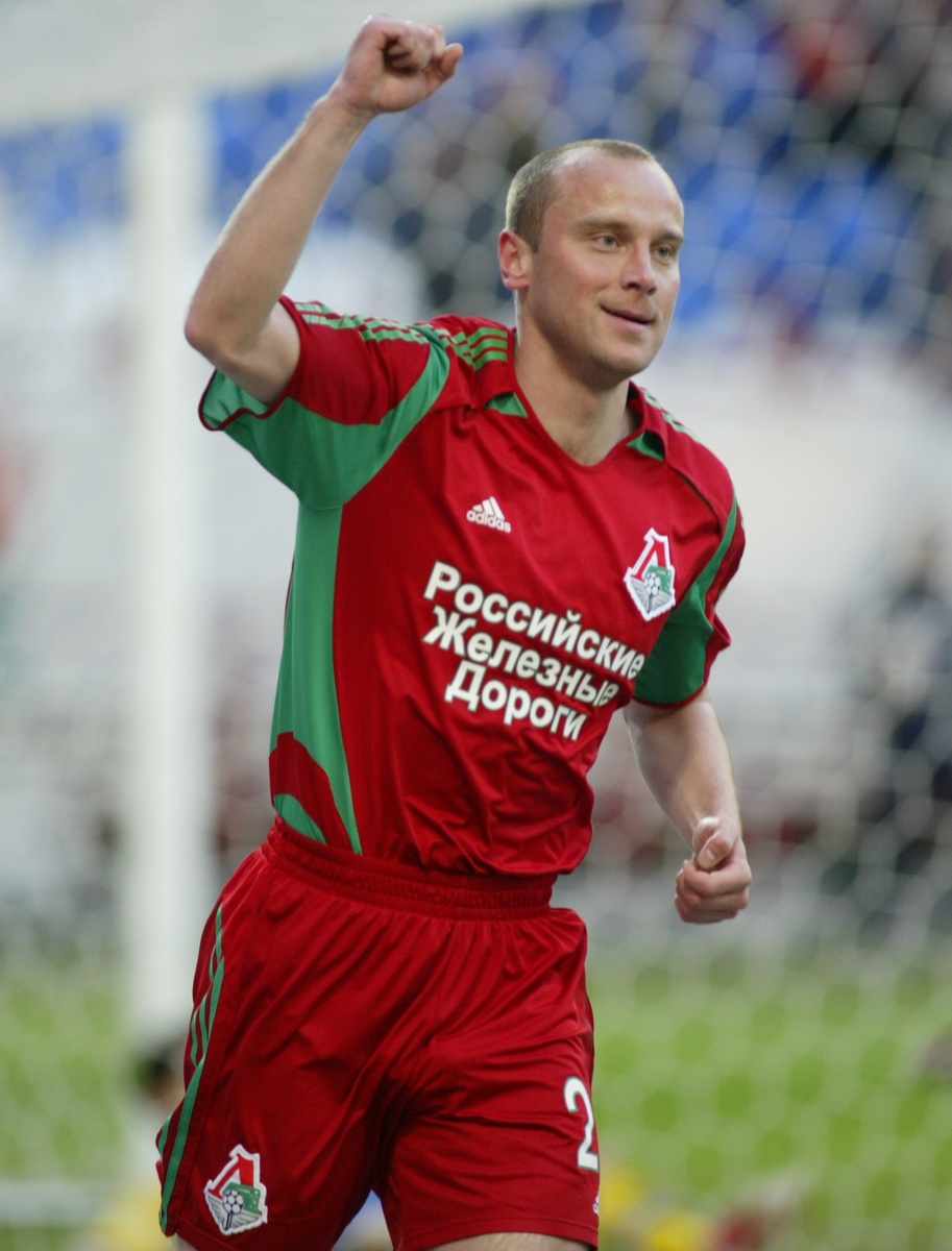 Дмитрий Хохлов в Московском Локомотиве. Выступал за клуб с 2003 по 2005 годы