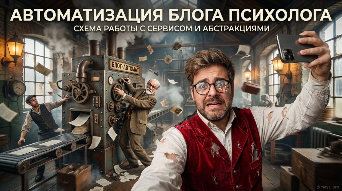    Схема работы с сервисом для автоматизации блога психолога Артур Хорошев