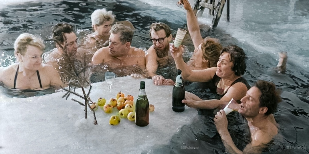 Советский Новый год в ностальгических фотографиях прошлых десятилетий⁠⁠. 20 раскрашенных фотографий. Часть 2