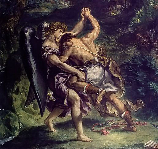 «Иаков борется с ангелом», художник Эжен Делакруа