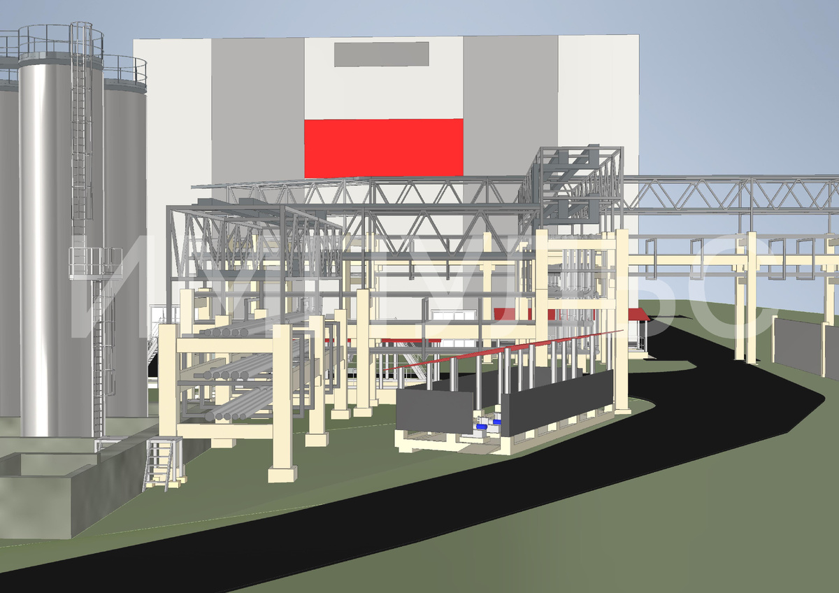 Концепция проекта эстакады приема сырья и внутриплощадочных эстакад теплогазоматериалопроводов для производства малотоннажной и среднетоннажной химии