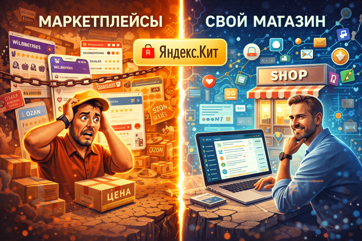 Яндекс.Кит нужен не вместо маркетплейсов. Он нужен, чтобы у бизнеса: появился центр управления, появилась клиентская база, появился бренд, появилась предсказуемость. Маркетплейсы дают продажи. Свой магазин даёт будущее.