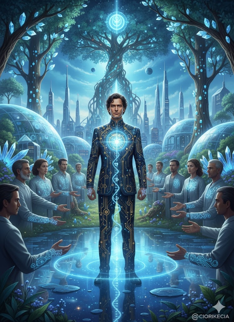  "Рождение Нового Человека: Заря новой расы", иллюстрация создана сетью Джемини