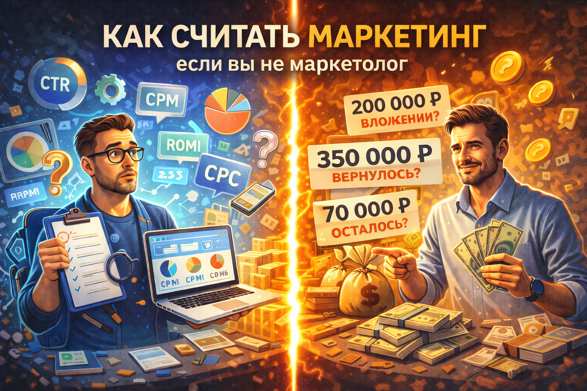 Чтобы считать маркетинг: не нужно быть маркетологом, не нужно знать термины, не нужно лезть в рекламные кабинеты. Нужно только одно — смотреть на маркетинг как на вложение денег, а не как на магию.
