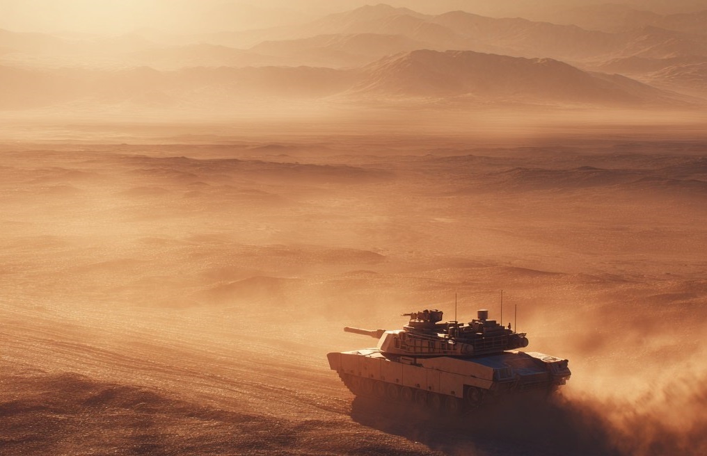 Американский танк в ествественной среде обитания / откр. ист.