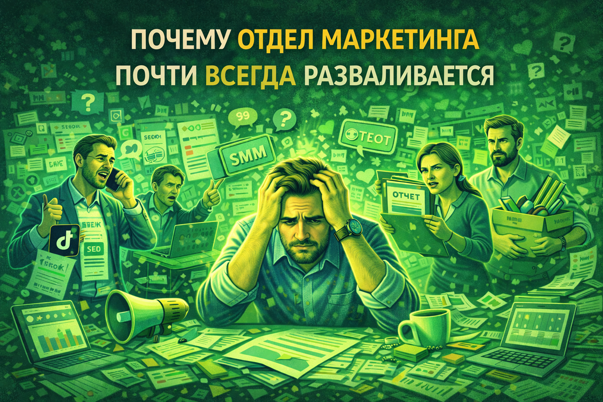 Отдел маркетинга почти всегда разваливается не потому, что маркетологи плохие. А потому что бизнес не готов к системной работе. И пока это не осознано — любой новый отдел ждёт та же судьба.
