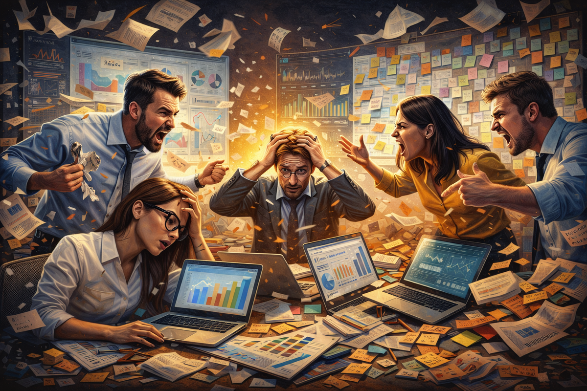 Отдел маркетинга разваливается не из-за людей или инструментов, а из-за отсутствия управления. Когда нет единой логики, ролей и ответственности, хаос становится нормой, а результат — случайностью.