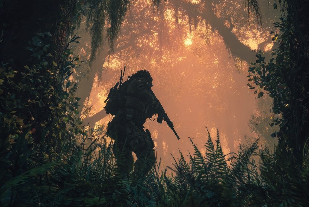 Образ солдата в лесу / откр. ист.