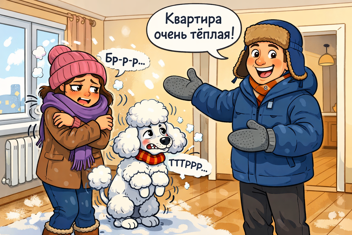 Зимой хорошо чувствуется, нет ли в квартире проблем с отплением.