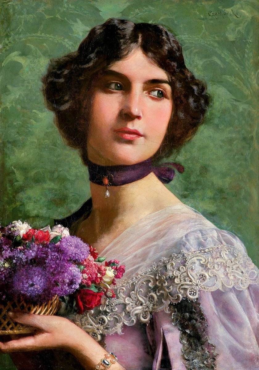 Владислав Чахурский. Женский портрет. Вероятно, это самые первые годы 20 века.