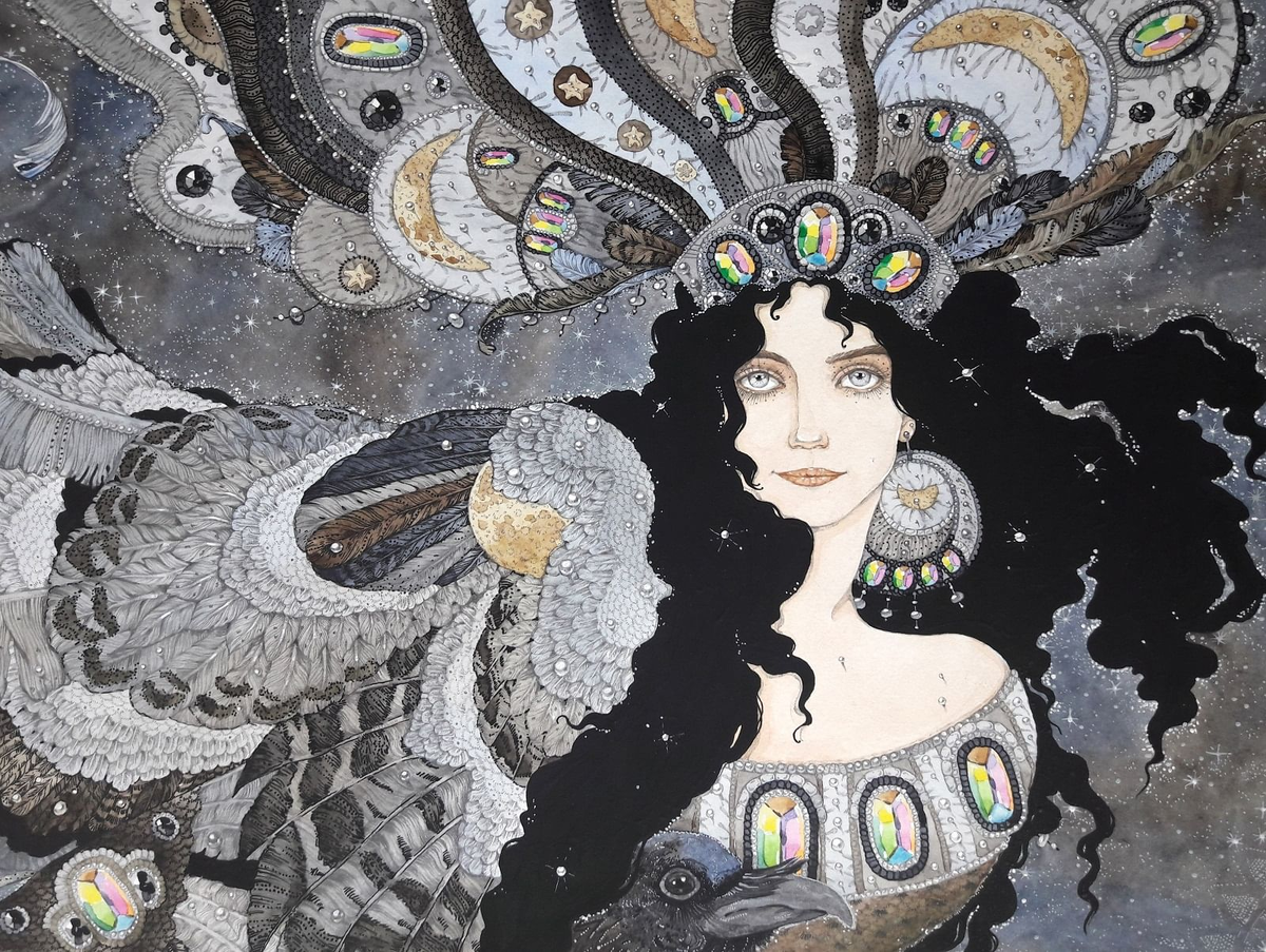 Вот так примерно я должна была выглядеть, но что-то пошло не так. "Царица Ночь". Художник Оксана Бессмертная. Источник https://freepicture.ru/image/oksana-bessmertnaya-kartiny?utm_medium=organic&utm_source=yandexsmartcamera.