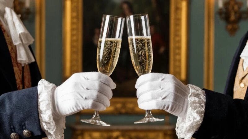     Шампанское. Бокалы шампанского. Светский прием. Алиса AI / Altapress.ru