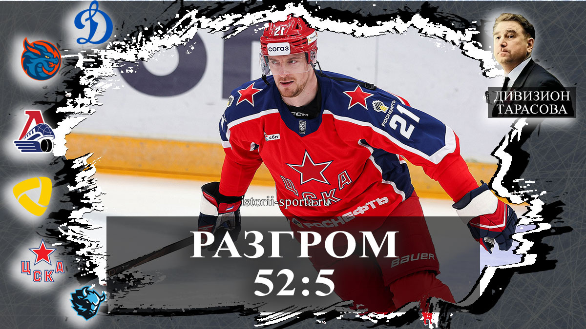 ХК ЦСКА: возвращение Калинина, разгром 52:5, дерби ХК Динамо Минск - ХК Динамо Москва, Драконы проиграли хоккеистам Спартака