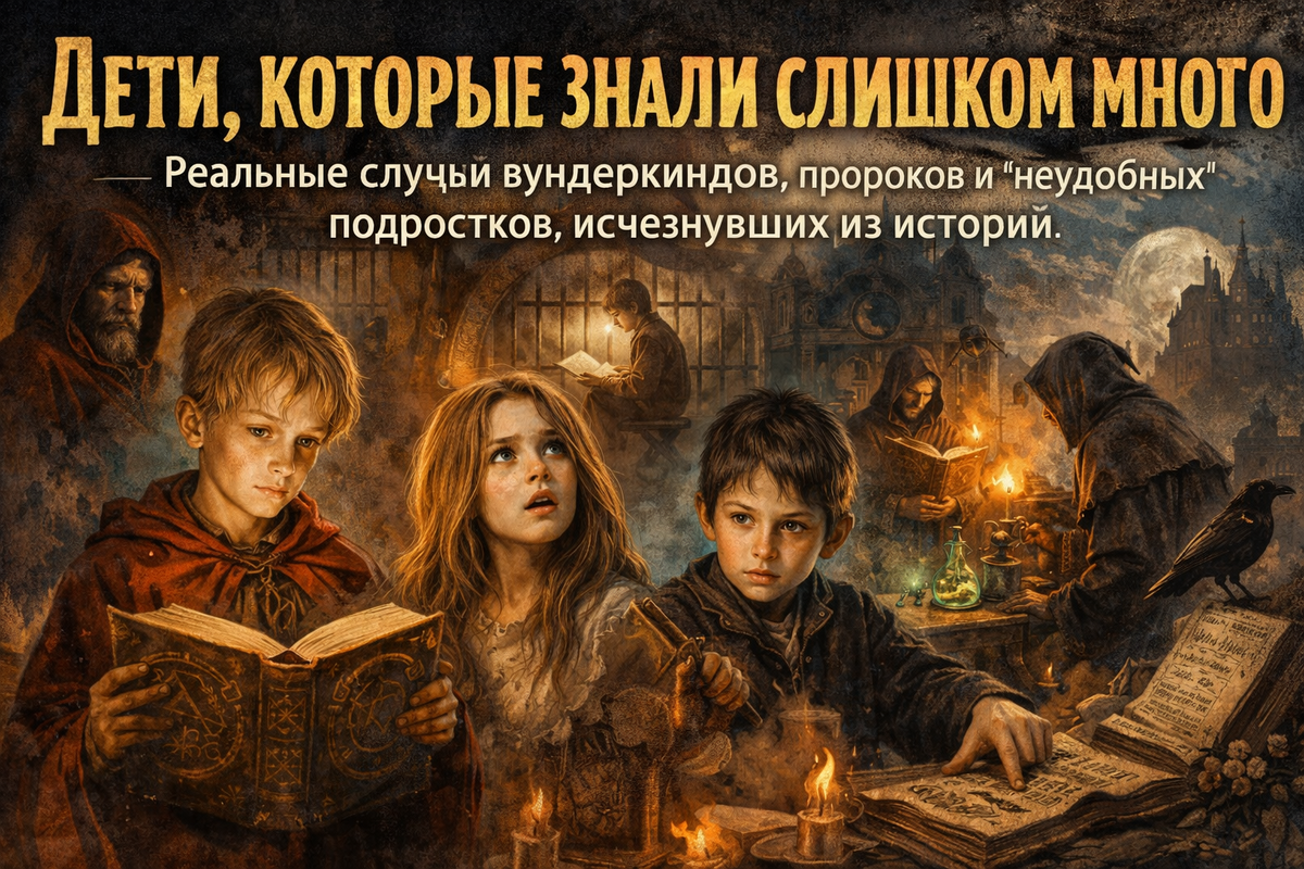 Дети, которые знали слишком много — реальные случаи вундеркиндов, пророков и «неудобных» подростков, исчезнувших из истории