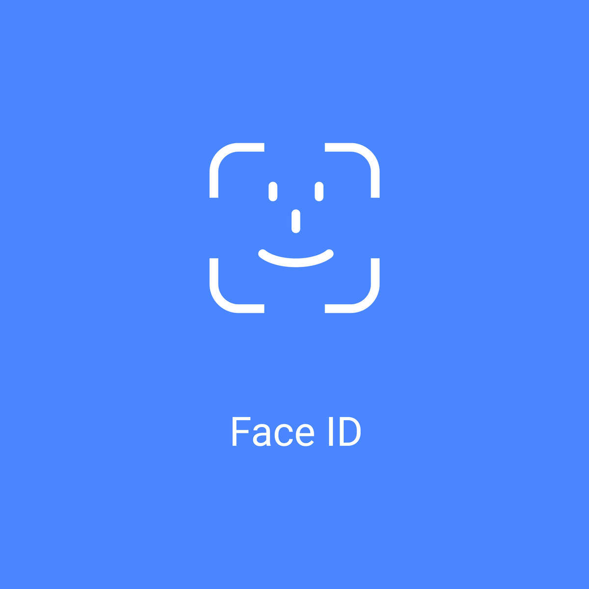 Проверка пользователя с помощью распознавания лиц «Face ID». Концепт биометрической идентификации по лицу на телефоне