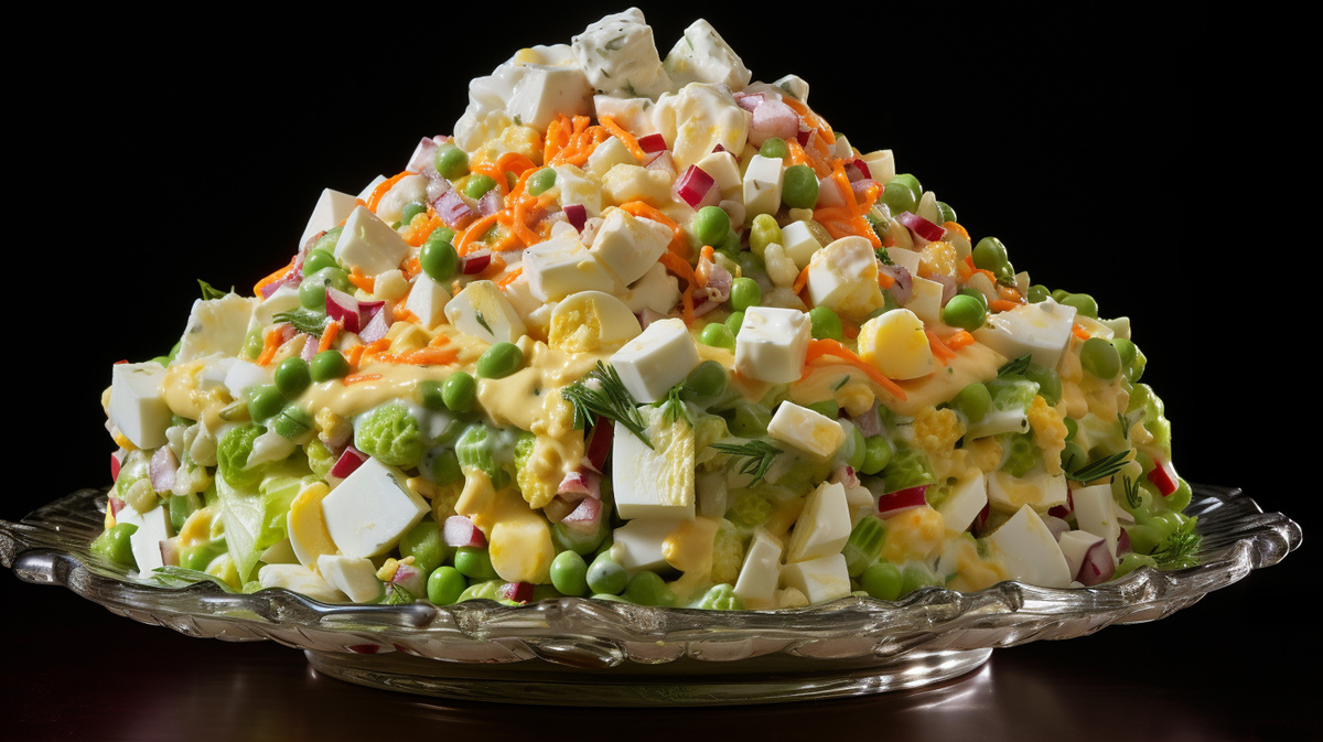 Чем заправить оливье: итоги проверки зелёного горошка. Фото:
нейросеть Midjourney