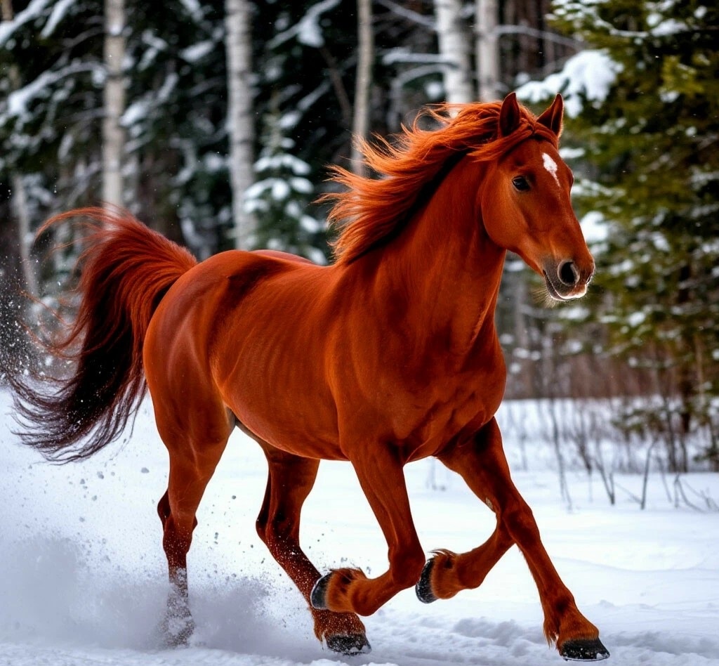 Огненно-красная лошадь 