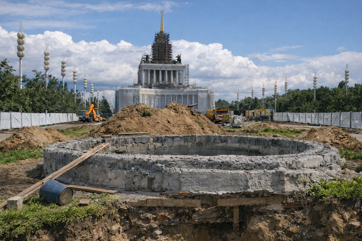 Реконструкция городского фонтана, фото