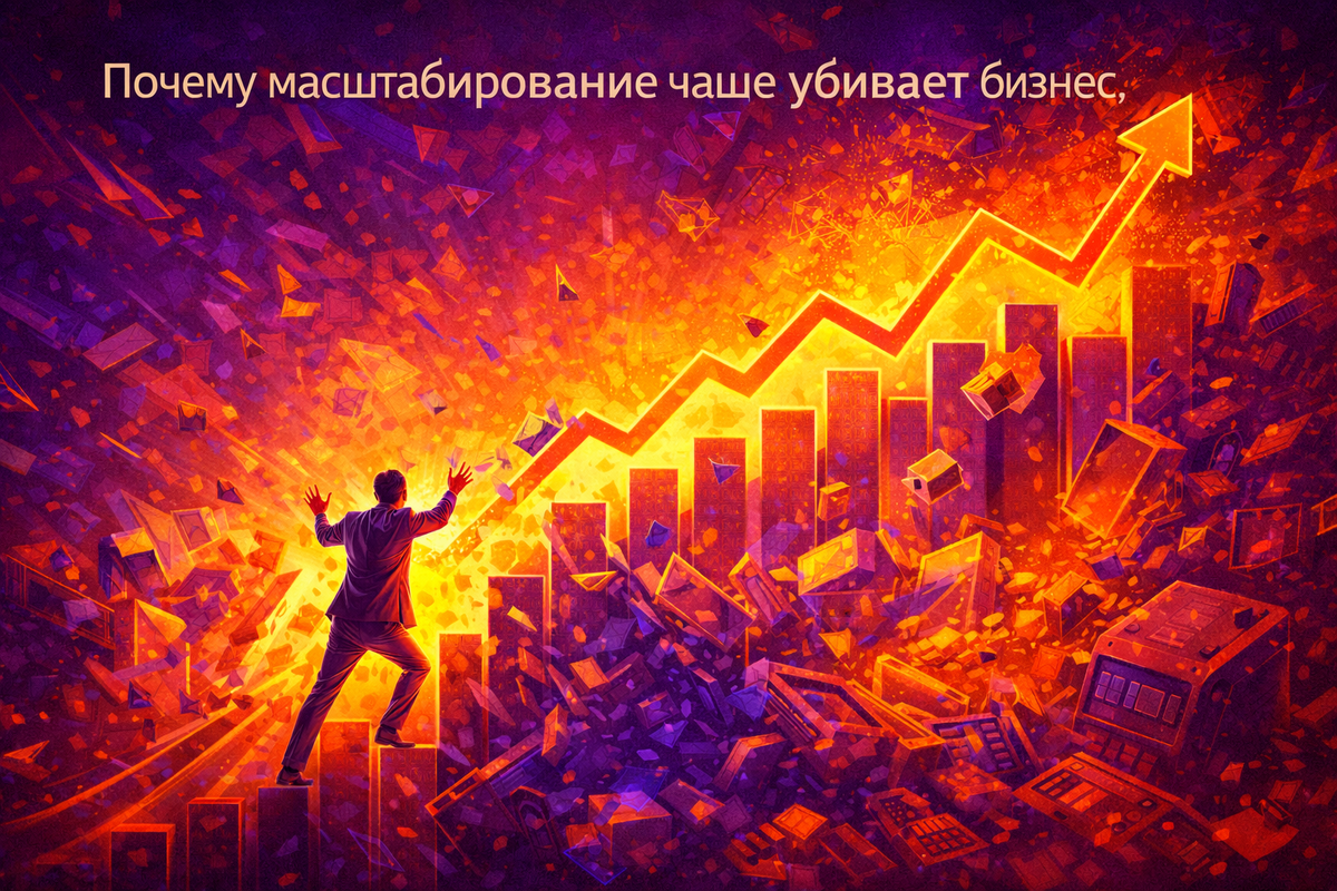 Масштабирование не делает бизнес лучше. Оно делает его больше таким, какой он есть. Если внутри хаос — масштабируется хаос. Если внутри система — масштабируется система.