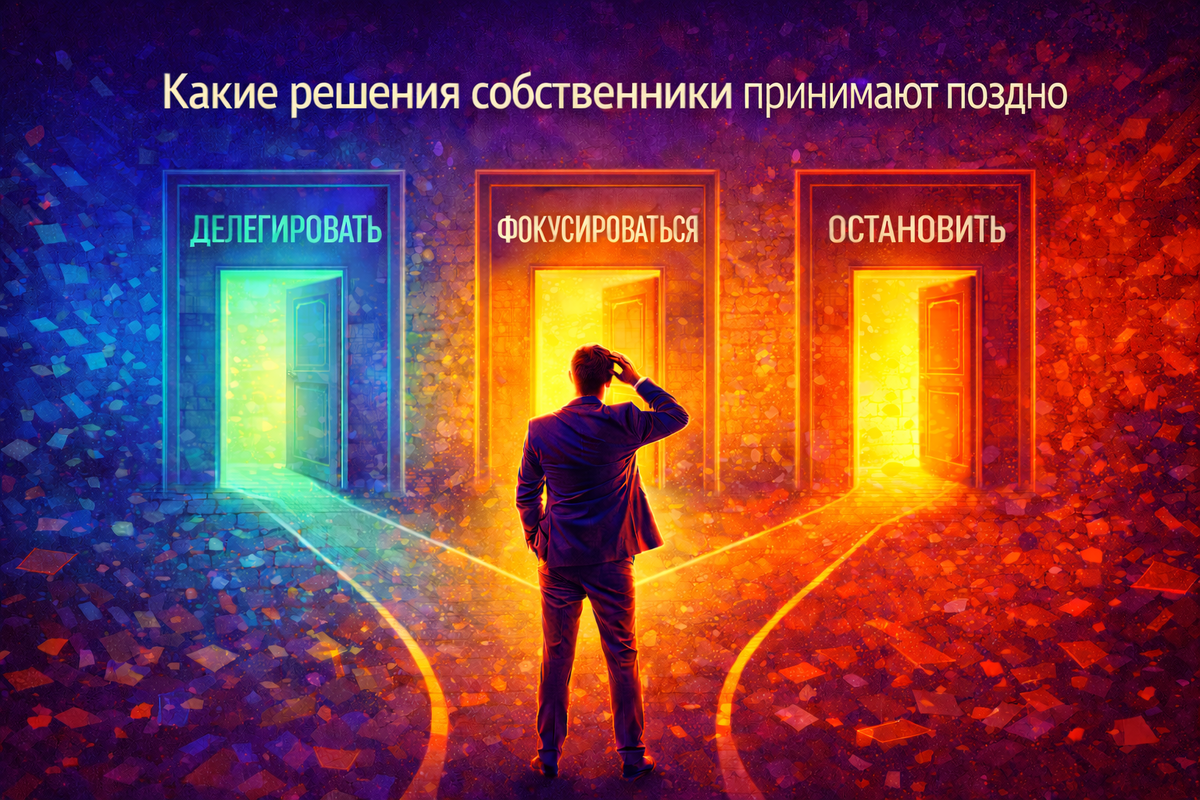 Собственники редко жалеют о решениях, которые приняли. Гораздо чаще — о тех, которые приняли слишком поздно. Вопрос не в том, придётся ли эти решения принимать. Вопрос — когда.