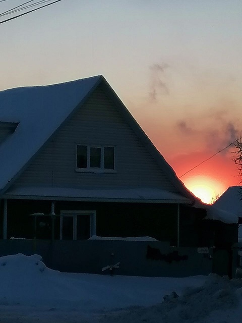 Фото автора, сделанное вечером того дня. В - 33 градуса