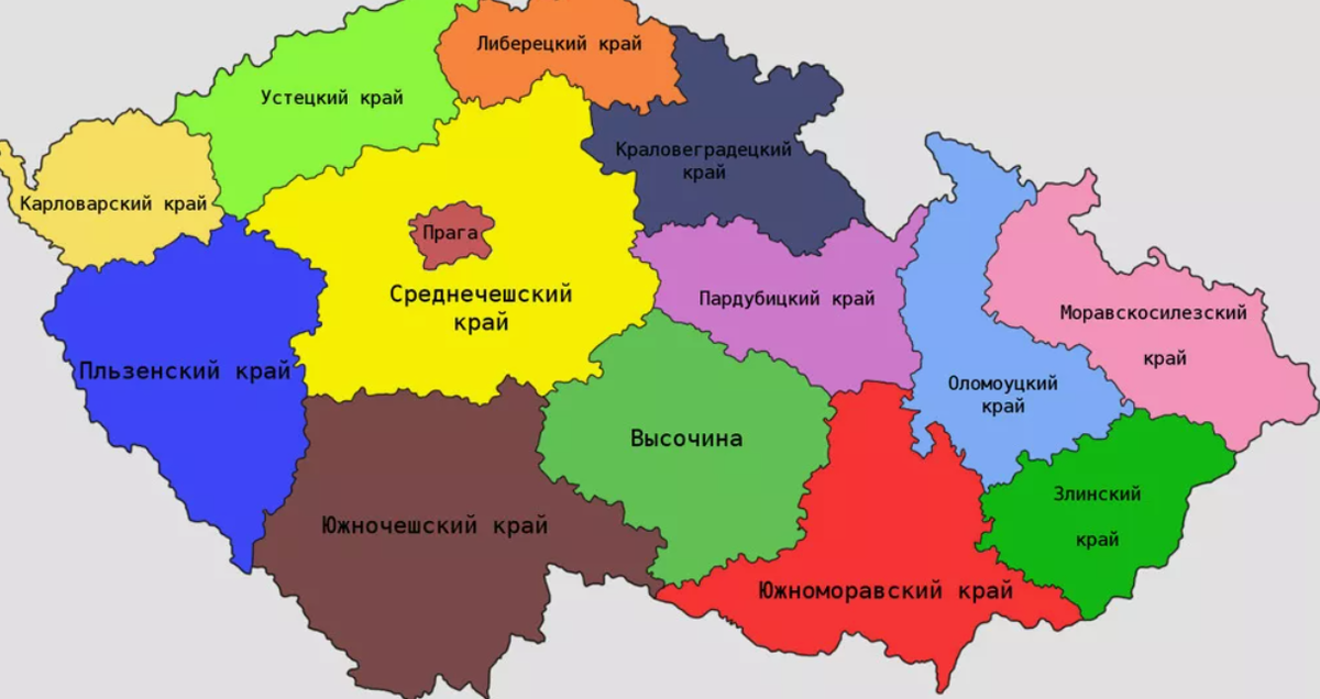 Административное деление Чехии. (Пригодится при просмотре статьи)