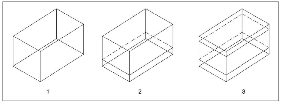 Рис. 1. Помещения с одинаковыми внешними размерами, но разным объемом
