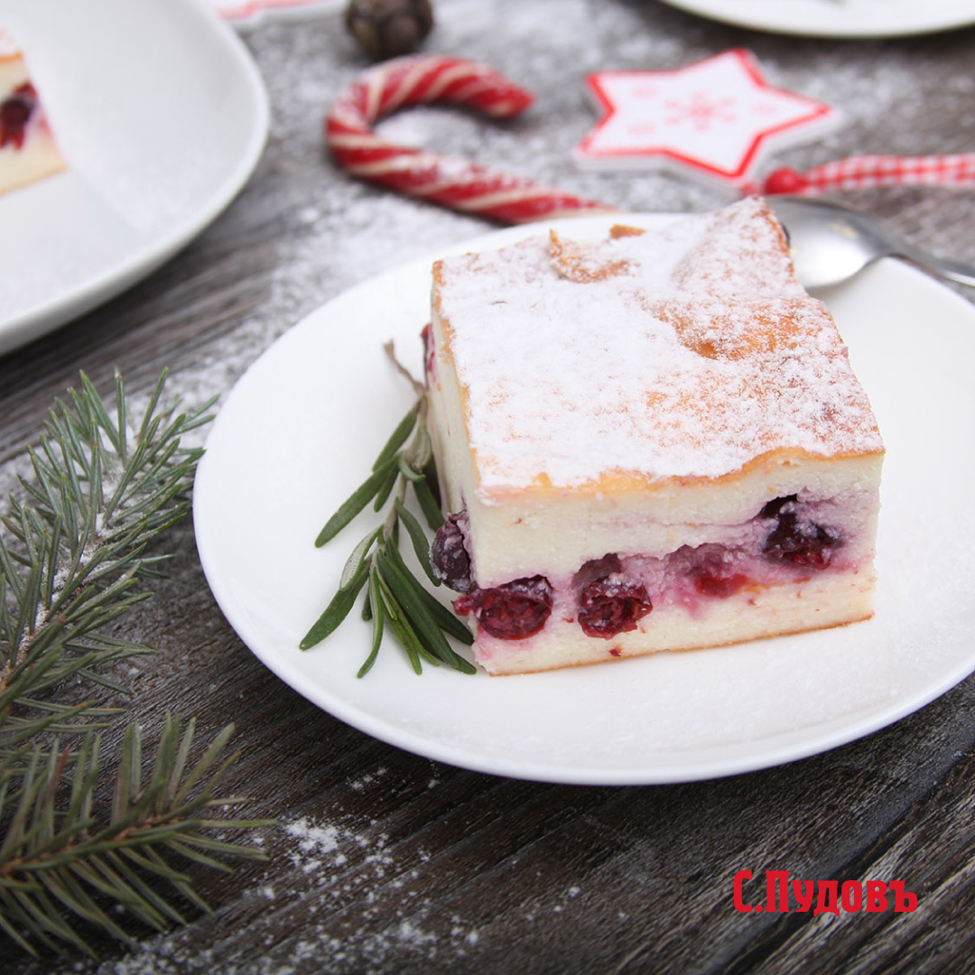 Творожная запеканка с ягодами