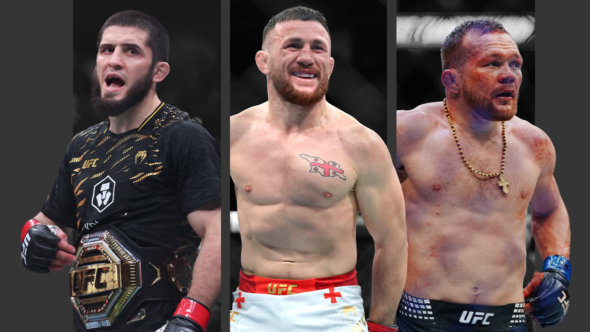    Ислам Махачев, Мераб Двалишвили и Петр Ян.Global Look Press, Getty Images