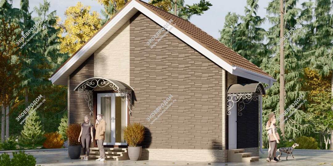 Маленький, но продуманный: СИП‑дом 42 м² для жизни в СНТ