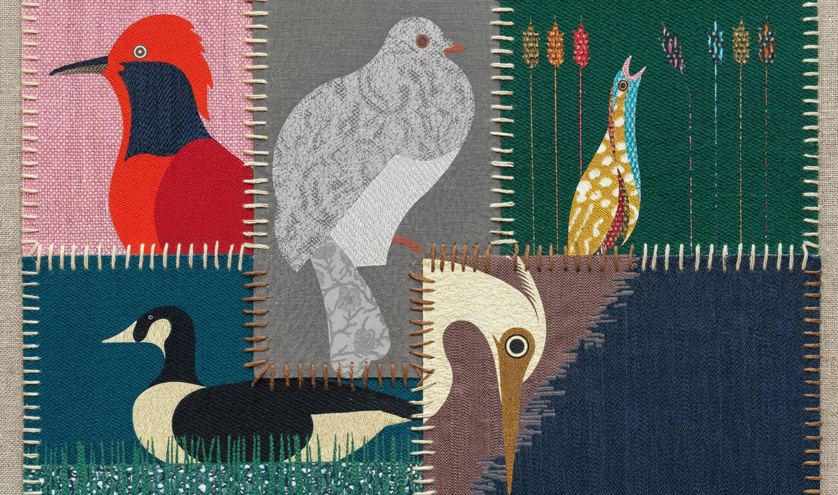 Коллажи WA из тканей, предоставленных Decortier.