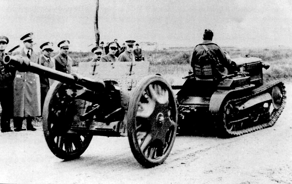 Cannone Da 75/34 Mod. SF на демонстрации. В серию пушка не пошла.