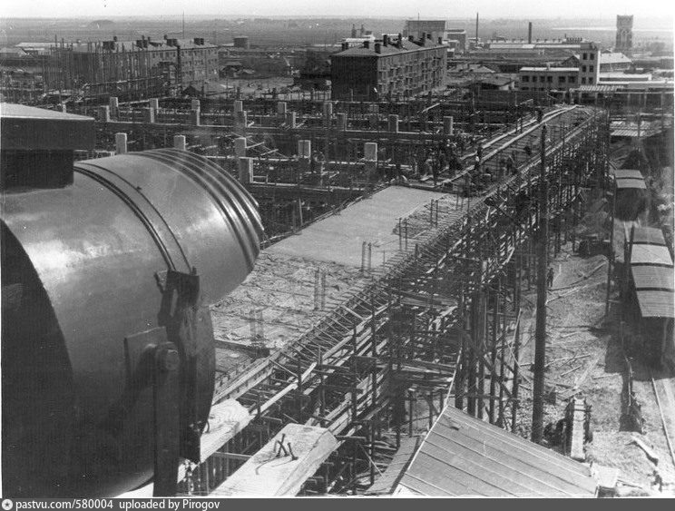 Строительство ГПЗ-1 в Москве, 1931 год.