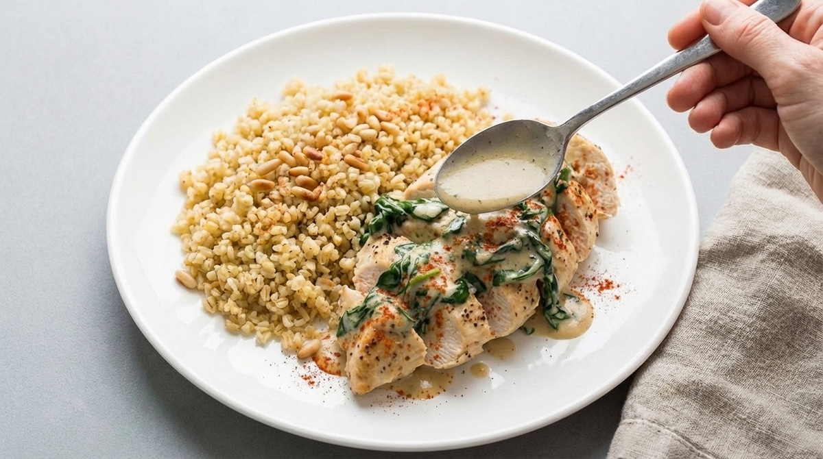 Курица в йогуртово-чесночном соусе. Ссылка на рецепт в конце статьи ⬇️