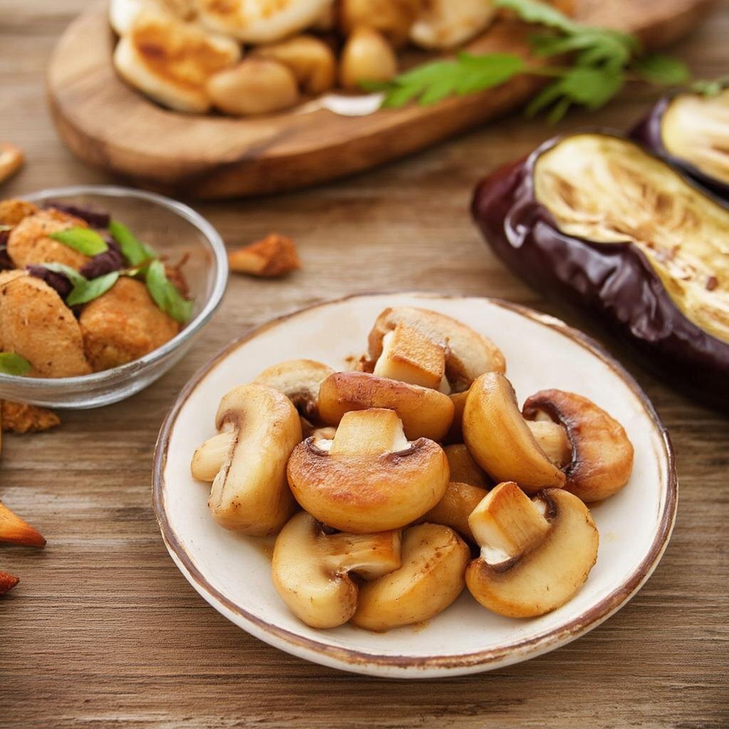 Баклажаны, фаршированные белыми грибами: летняя симфония вкуса за 40 минут 