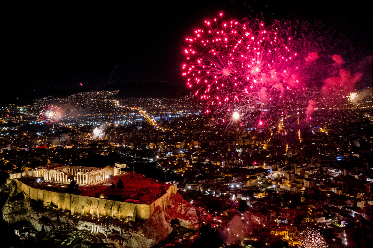 Zuma / ТАСС📷Новогодний салют в Афинах