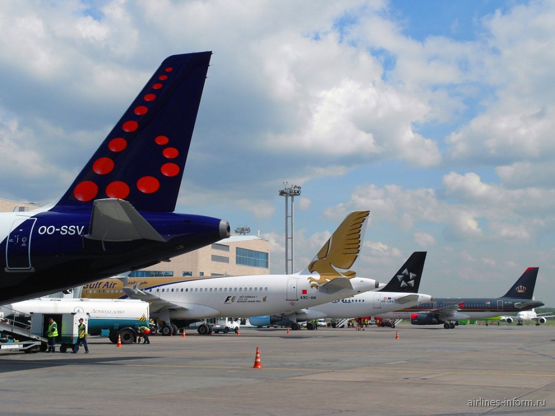    Самолеты у гейтов аэропорта Домодедово