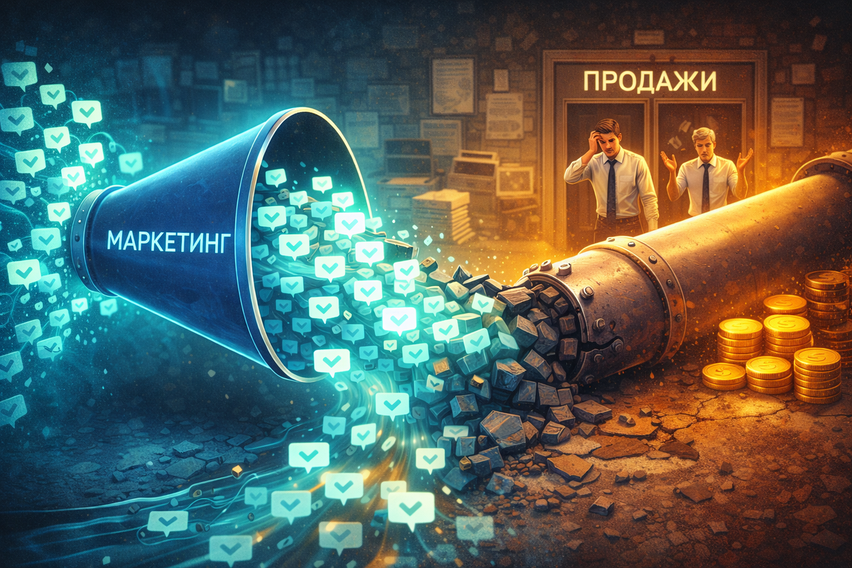 Хороший маркетинг не спасёт бизнес с плохим отделом продаж. Но сильный отдел продаж
способен вытащить даже средний маркетинг. И именно здесь находится одна из самых недооценённых точек роста.