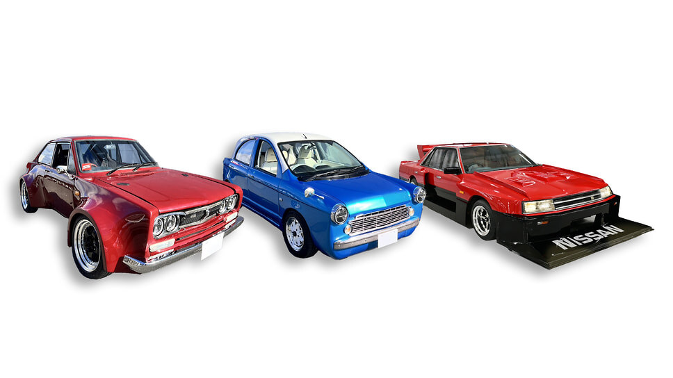 Nissan March, Datsun Sunny и Nissan Skyline R30.📷Фото: Nissan