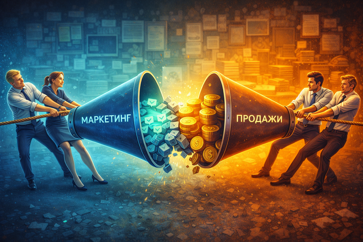 Маркетинг и продажи могут усиливать друг друга. А могут — тихо саботировать. Разница не в людях. Разница — в системе.