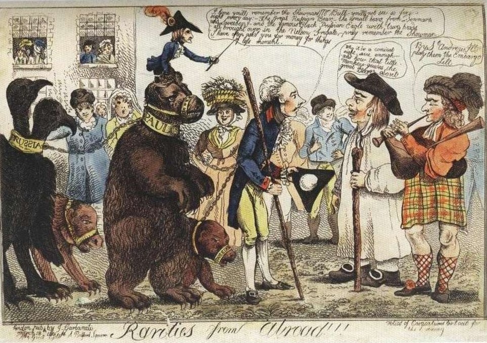 Карикатурное изображение Павла, 1801 г.