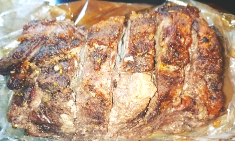 Мясо в рукаве