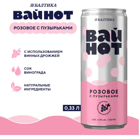 Изображение взято с официального сайта https://baltika4you.ru/baltika-vaynot-rozovoe-banka-0-33/